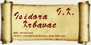 Isidora Krbavac vizit kartica
